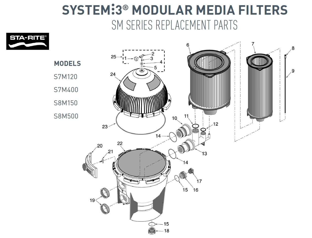 baker hydro sand filter parts